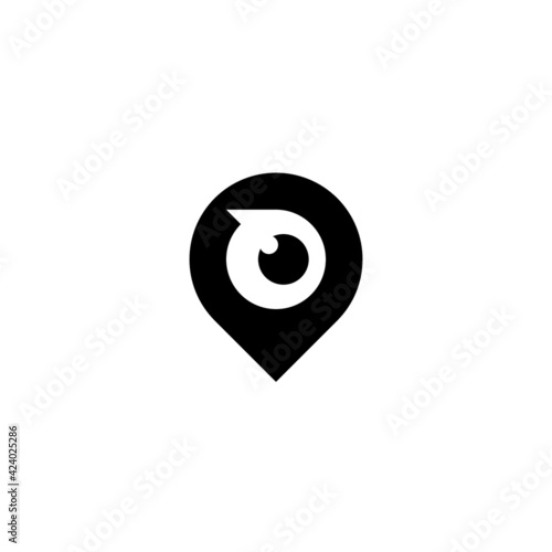 Location Mark and Bird Eye logo or icon design Free Download Location Mark and Bird Eye logo or icon design - GFXLoad