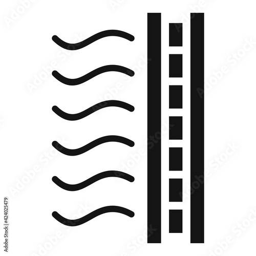 Sound record absorbing icon, simple style