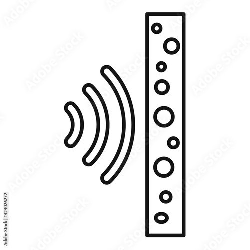 Foam soundproof wall icon, outline style