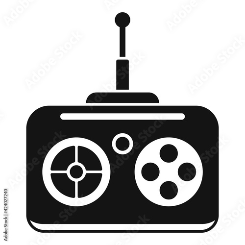 Rc car remote control icon, simple style