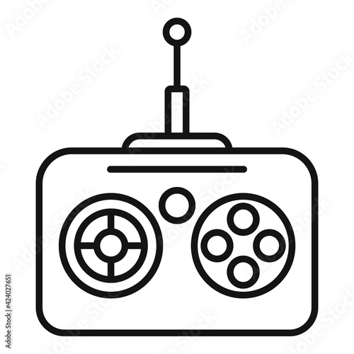 Rc car remote control icon, outline style