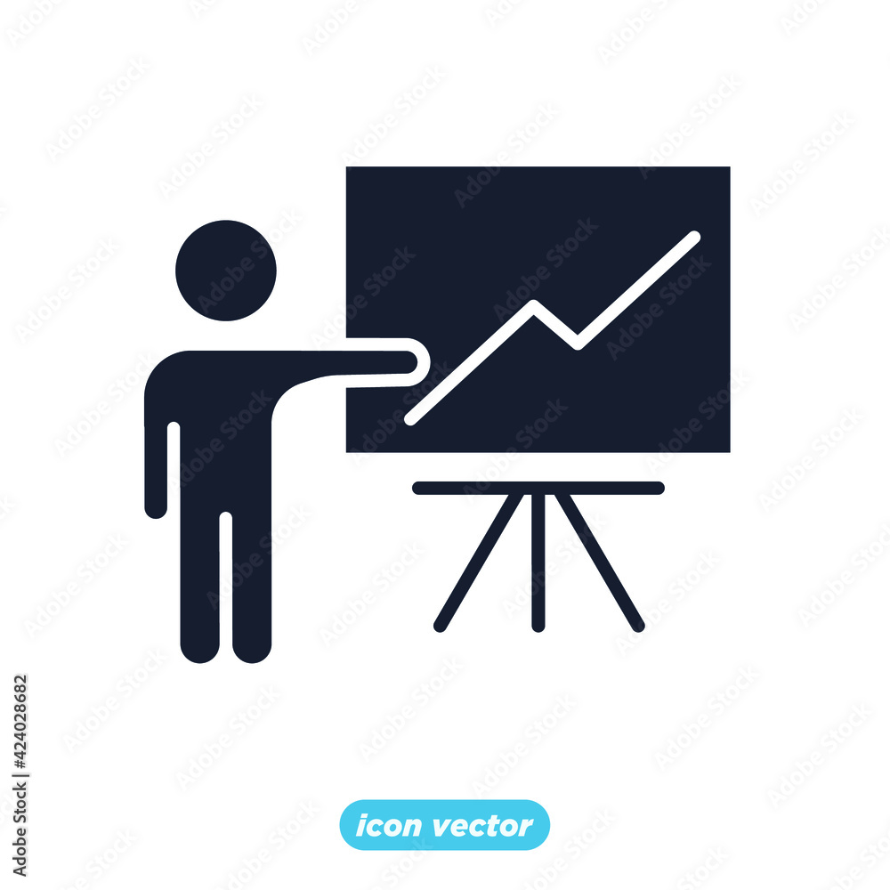 presentation icon. presentation business symbol template for graphic and web design collection logo vector illustration presentation icon. presentation business symbol template for graphic and web design collection logo vector illustration