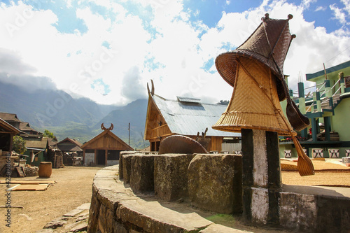 Wicker baskets in the village of Khonoma in Nagaland
