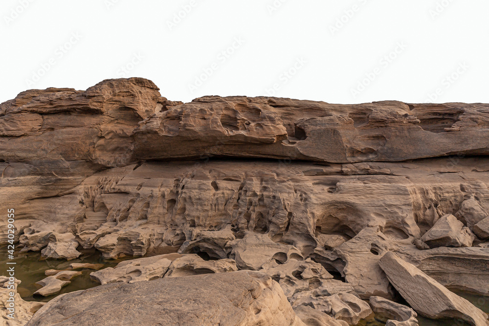 Big rock, isolated on the white background,Rock - Object, Stone - Object, Boulder - Rock, Cut Out, White Background Big rock, isolated on the white background,Rock - Object, Stone - Object, Boulder - Rock, Cut Out, White Background