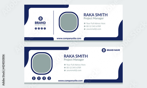 Corporate, Modern & Professional Email Signature. visit cards for webmail user interface. Business for corporate or personal webmail vector web design projects