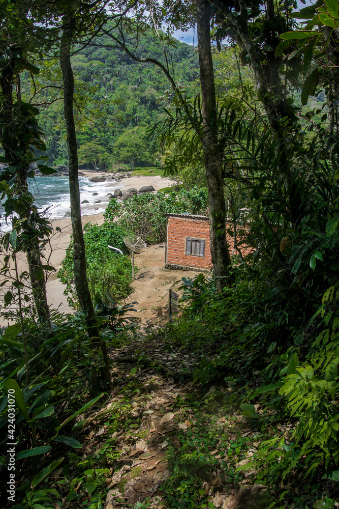 A humble fisherman's house in a isolated beach A humble fisherman's house in a isolated beach