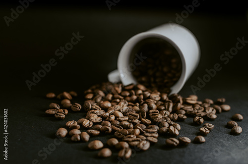 coffee beans in a cup