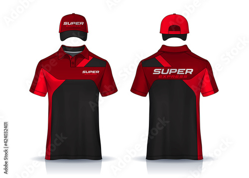 Corporate Work Shirts,t-shirt and cap templates design. uniform for company.
