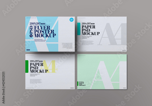 Landscape Flyer Mockup Set