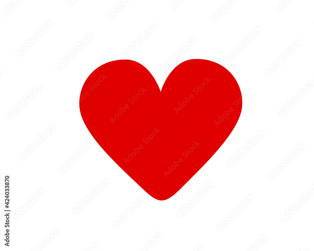 Heart red icon. Vector illustration