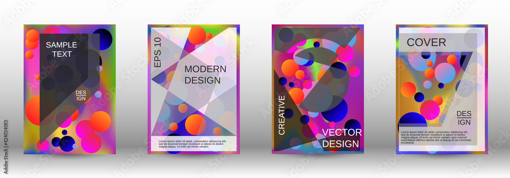 Fototapeta premium Future futuristic template with abstract balls for design.