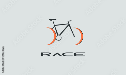 Bicycle road bike shop logo vector. Modern Cycling race logo inspiration, Cycle shop brand design.