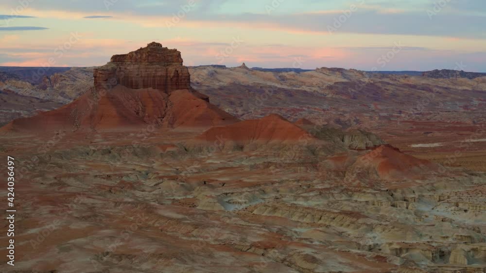 Wide aerial, rural desert landscape in Utah Wide aerial, rural desert landscape in Utah