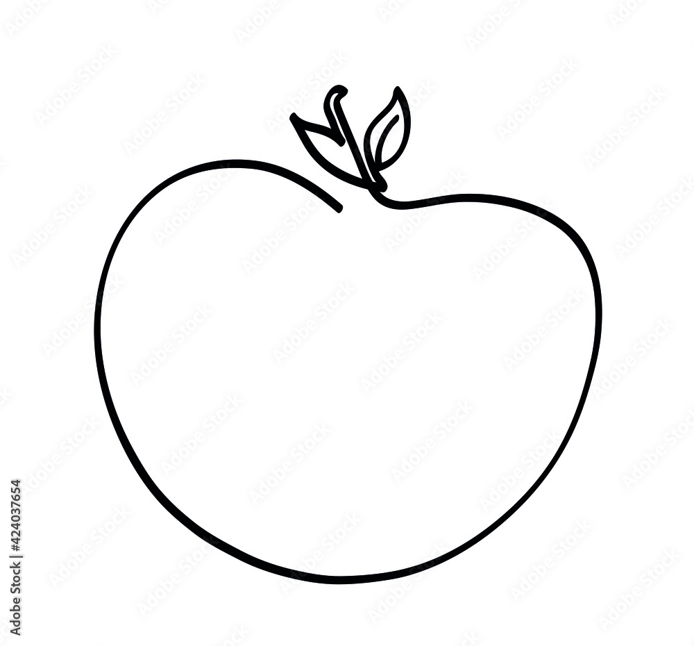 One line drawing of apple fruit
One continuous line drawing of apple fruit selected on white One line drawing of apple fruit
One continuous line drawing of apple fruit selected on white
