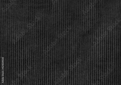 Black fabric texture of velveteen for background