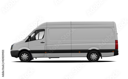 commercial panel van in vector