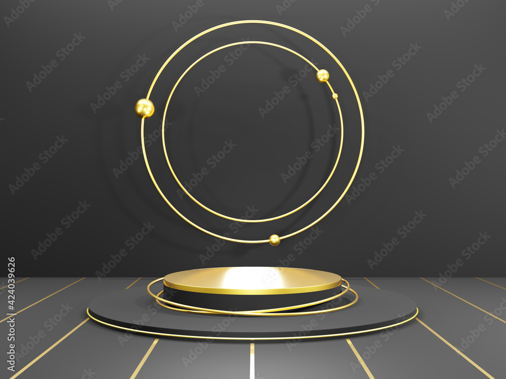 3d render - Black podium minimal on Black color background, Display for cosmetic perfume fashion natural product, simple clean design, luxury minimalist mockup. 3d render - Black podium minimal on Black color background, Display for cosmetic perfume fashion natural product, simple clean design, luxury minimalist mockup.