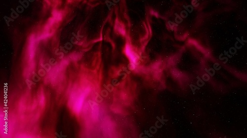 colorful space background with stars, nebula in deep space 3d render