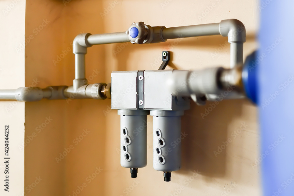 Plastic water pipe water filtration system. Plastic water pipe water filtration system.