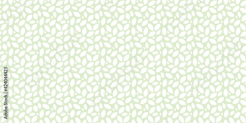 Green and white leaves vector pattern, background texture