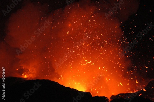 Coulées de lave du volcan Kilauea à Hawaii