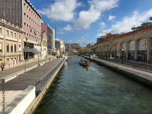 Aveiro, Portugal; 03 10 2019: views of the Aveiro canal.