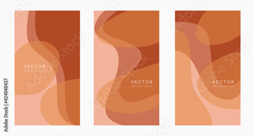 Vector set of abstract creative backgrounds in minimal trendy style  © Henry