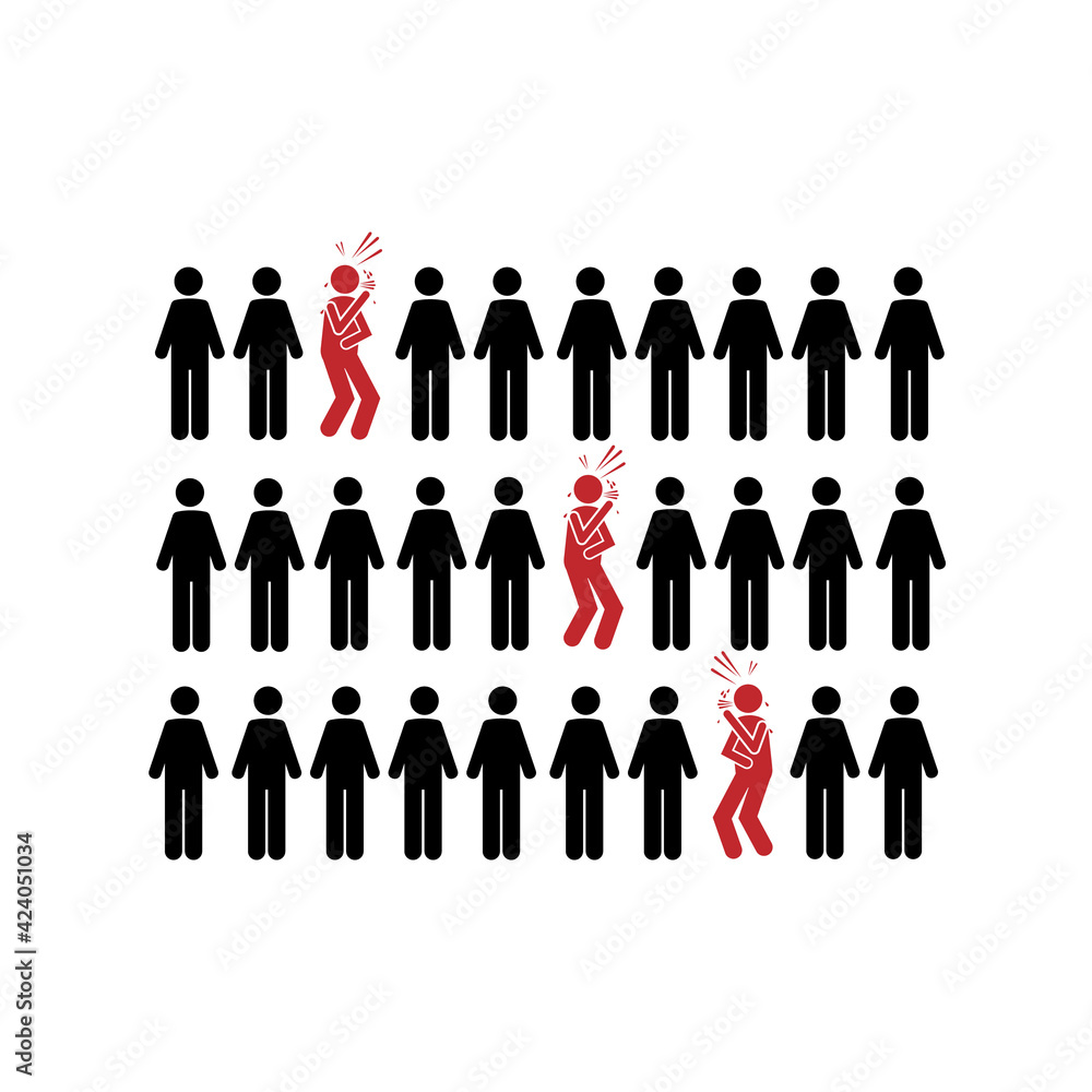 Diagram of coronavirus spread. Diagram of coronavirus spread.