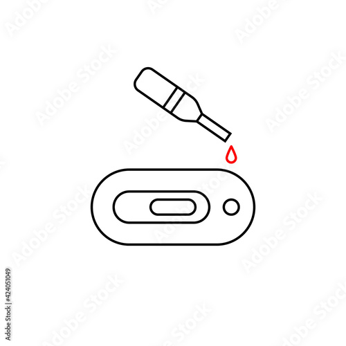 blood test vector type icon