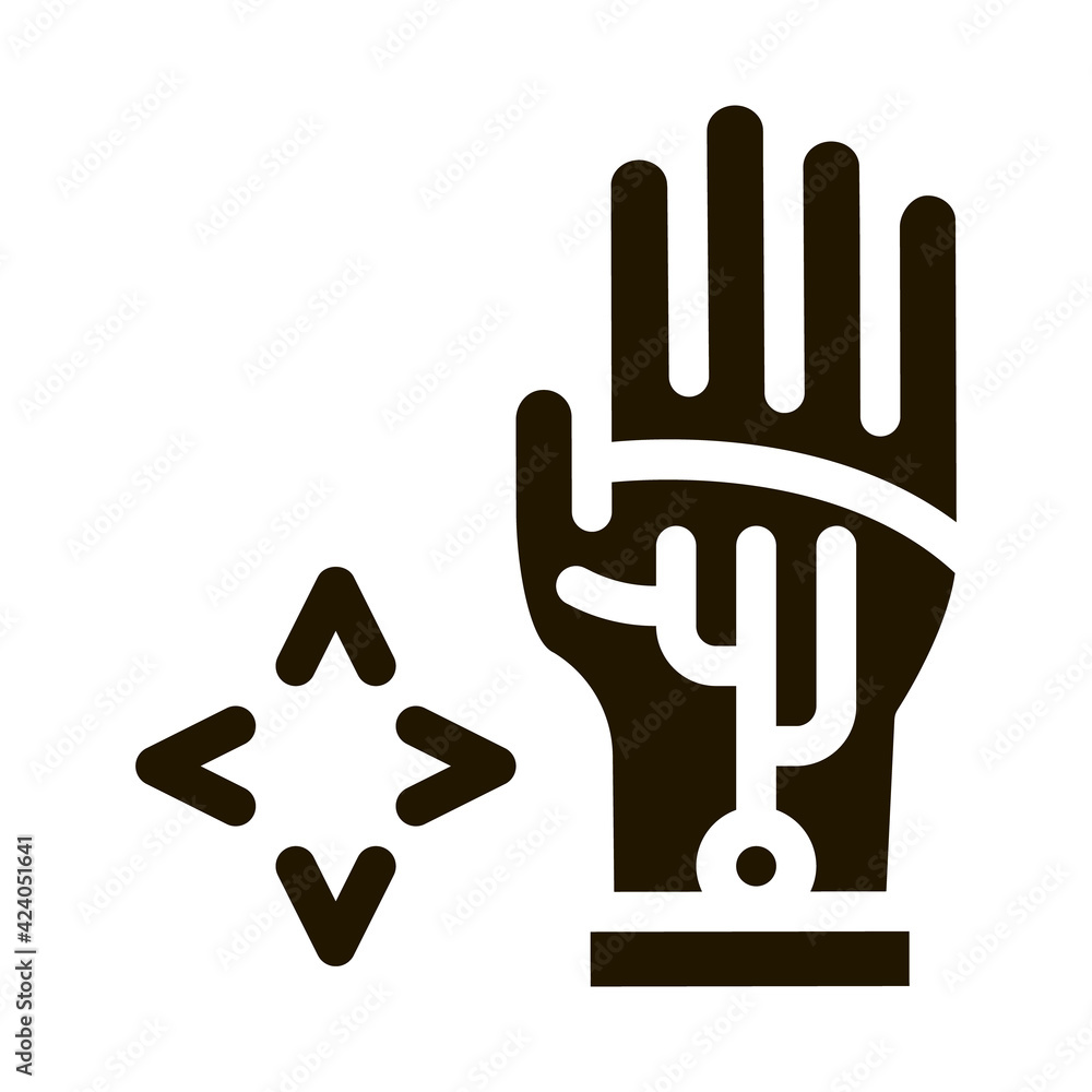 virtual glove technology glyph icon vector. virtual glove technology sign. isolated symbol illustration virtual glove technology glyph icon vector. virtual glove technology sign. isolated symbol illustration