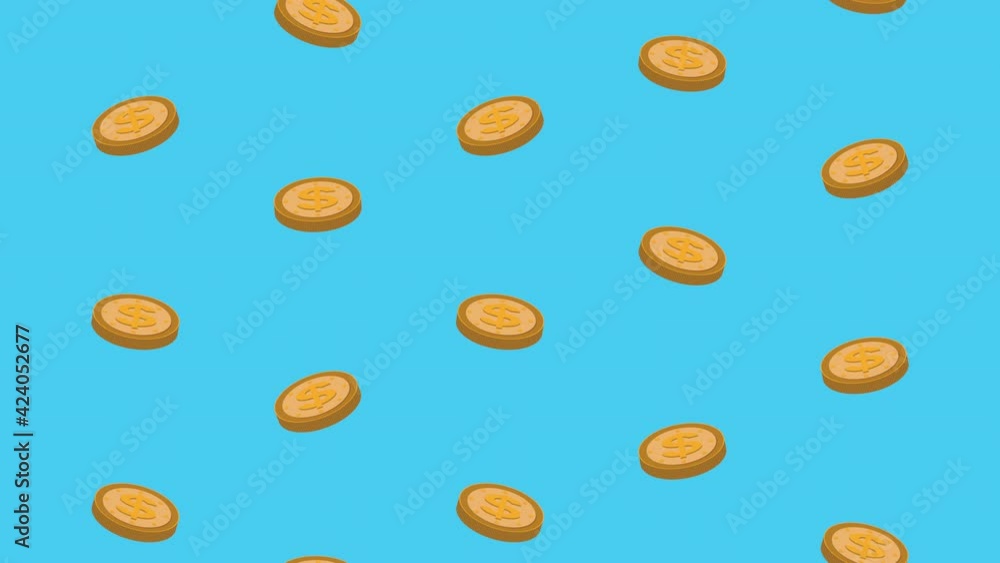coins money dollars rainy animation coins money dollars rainy animation