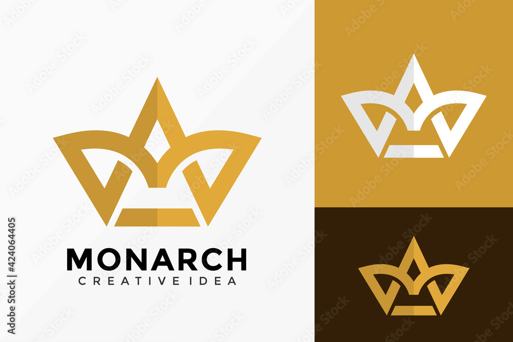 Letter M Monarch Crown Logo Vector Design. Abstract emblem, designs concept, logos, logotype element for template. Letter M Monarch Crown Logo Vector Design. Abstract emblem, designs concept, logos, logotype element for template.