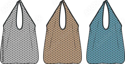 Neck-tie flat sketch t-shirt design for women.