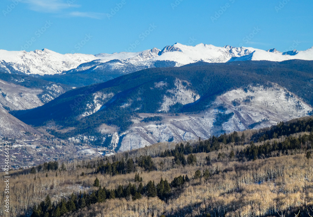 Colorado Winter Mountains Vista