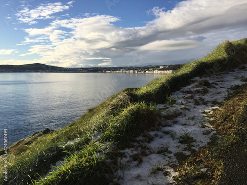 Wallpaper Mural A snowy winter day on Sea Cliff road - Onchan Head, Isle of Man Torontodigital.ca