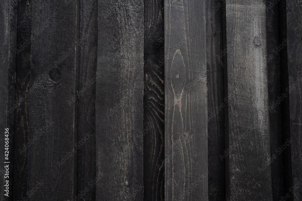 black wood planks wall texture. Stock Photo Adobe Stock