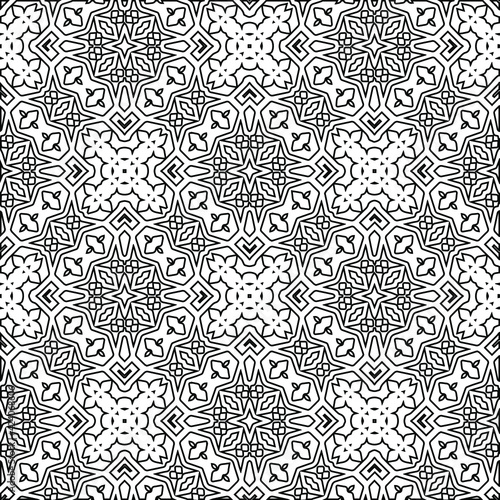 Wallpaper Mural Geometric vector pattern with triangular elements. Seamless abstract ornament for wallpapers and backgrounds. Black and white colors.  Torontodigital.ca