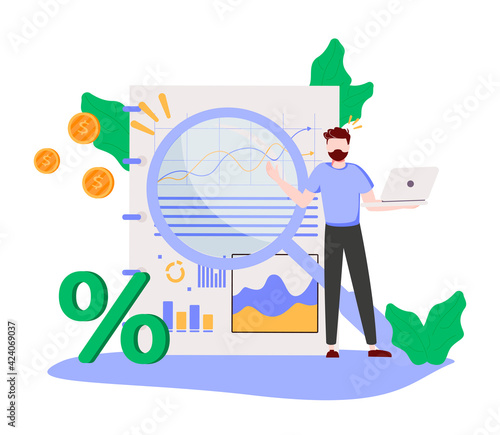 Business transparency as honest and clean company sign tiny persons concept. Data information sharing and publication for viewing vector illustration. Financial and economical stats presentation scene