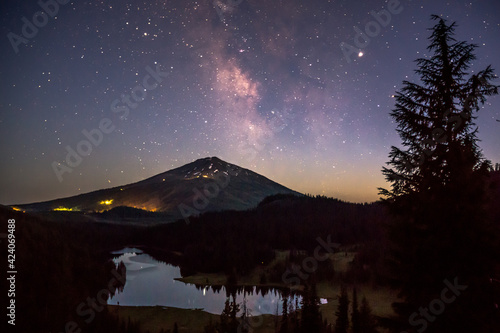Milkyway Galaxy Over Mt. Bachelor