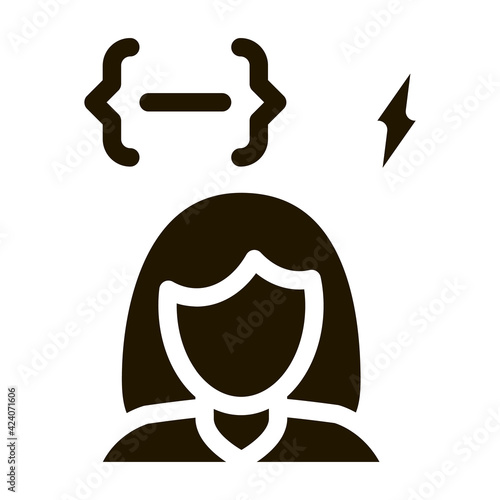 emotionally unstable woman glyph icon vector. emotionally unstable woman sign. isolated symbol illustration
