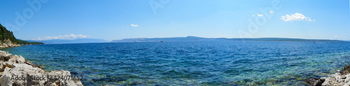 Blue Adriatic Sea with islands in the background