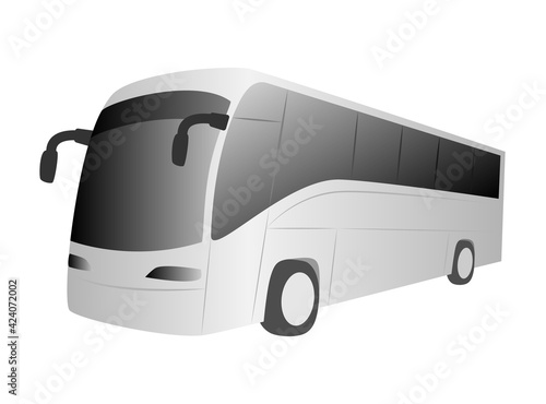 White bus isolated, vector illustration © emilio100