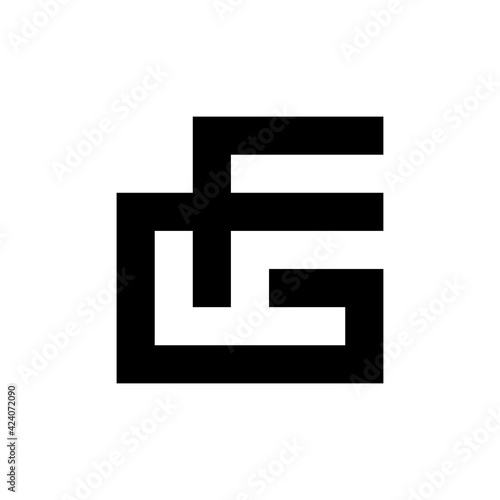 Letter FG GF initial logo template