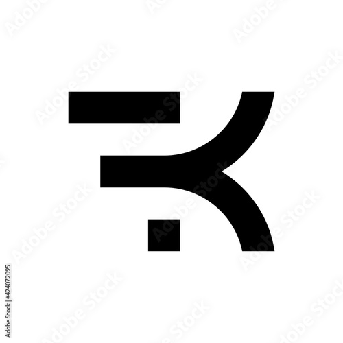 Letter FK initial logo template photo