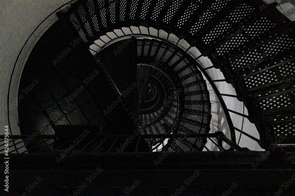 Obraz premium spiral staircase in the lighthouse