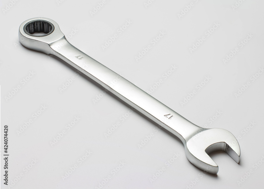 wrench on white background, professional car repair concept wrench on white background, professional car repair concept