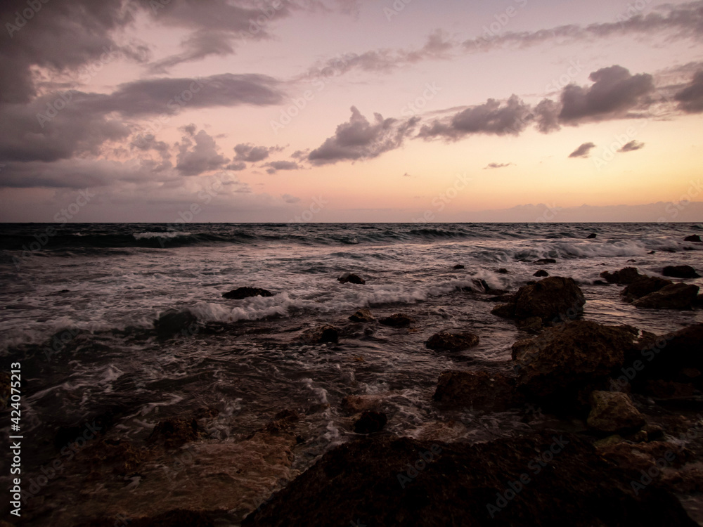 sunset over the sea