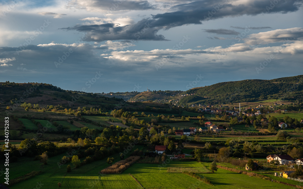 Naklejka premium view of the fields