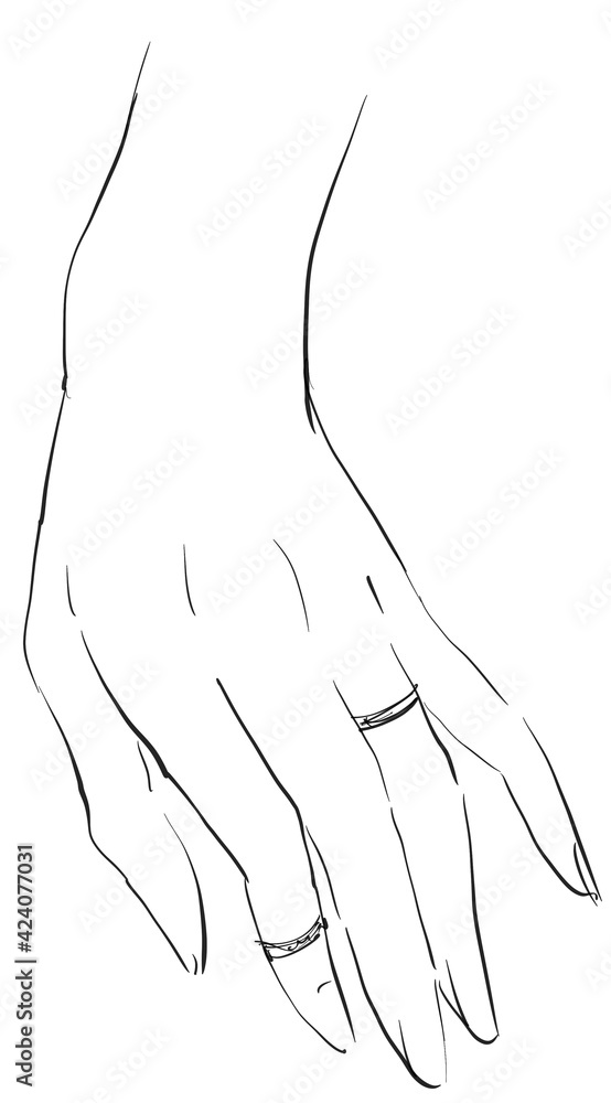 Hand drawn line art hands. Elegant black contour drawing. Minimal fine art illustration on white background. Black and white elegant line drawing. Can be used for logo, pattern, print Hand drawn line art hands. Elegant black contour drawing. Minimal fine art illustration on white background. Black and white elegant line drawing. Can be used for logo, pattern, print