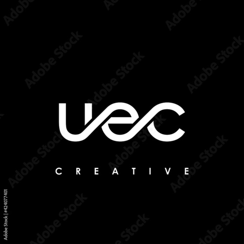 UEC Letter Initial Logo Design Template Vector Illustration